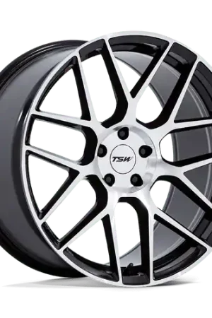 TSW TW002 LASARTHE 5X120 22x10.5 +38 GLOSS BLACK MACHINED Affordable