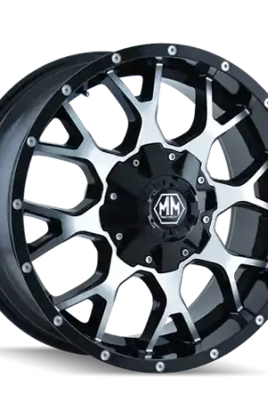 Mayhem Warrior 8015 5x114.3/5x127 17x9-12 Black/Machined Face Limited Offer