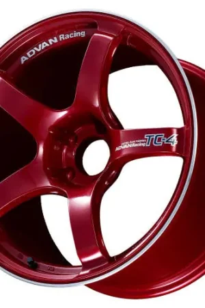 Advan Racing TC4 5x100 18x9.5 +45 RACING CANDY RED & RING Hassle-Free Returns