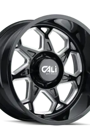 Cali Off-Road Sevenfold 9111 6x139.7 20x12-51 Gloss Black/Milled Spokes Exclusive Offer