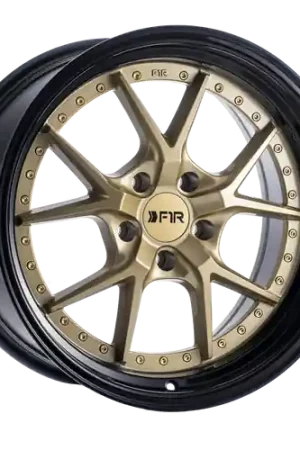 F1R F105 5X114.3 19x9.5 +35 Gold/Black Lip Top Rated