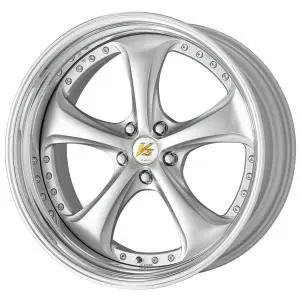 Place Order Work Wheels VS-KF 5x108 20x9.5+9 Light Grey Silver L Disk STEP RIM