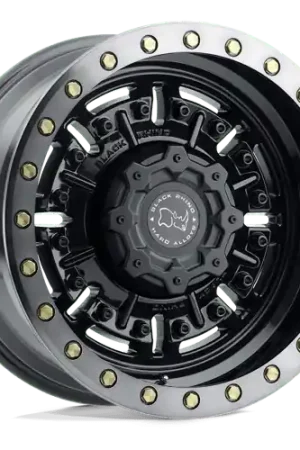 Deal Black Rhino ABRAMS 5X127 18X9.5 -18 GLOSS GUN BLACK W/ MACHINED DARK TINT