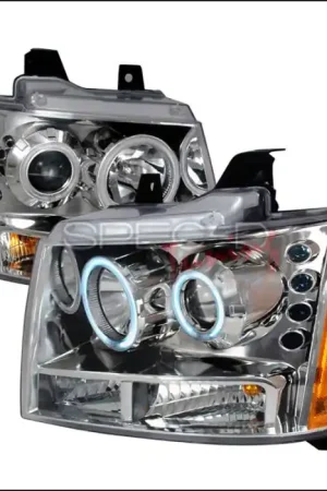 Express Delivery Chevrolet Suburban Spec-D CCFL Halo Projector Headlights - Chrome - 4LHP-AVA07-KS