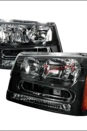 Save Now Chevrolet Trail Blazer Spec-D Crystal Housing Headlights - Black - 2LH-TBLZ02JM-KS