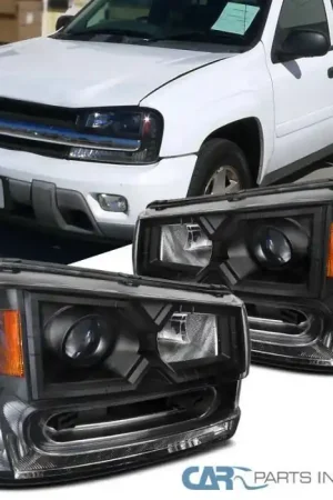Place Order Chevrolet Trail Blazer Spec-D Projector Headlights - Black Housing - 2LHP-TBLZ02JM-RS