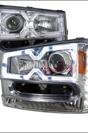 Worldwide Shipping Chevrolet Trail Blazer Spec-D Projector Headlights - Chrome Housing - 2LHP-TBLZ02-RS