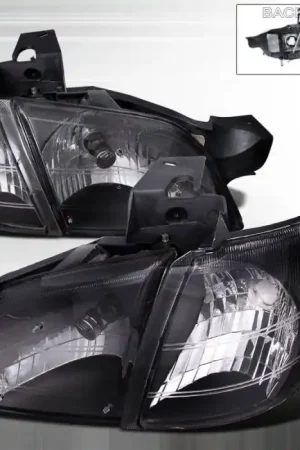 Deal Chevrolet Venture Spec-D Crystal Headlights - Black 1PC - 2LCLH-VENT97JM-RS
