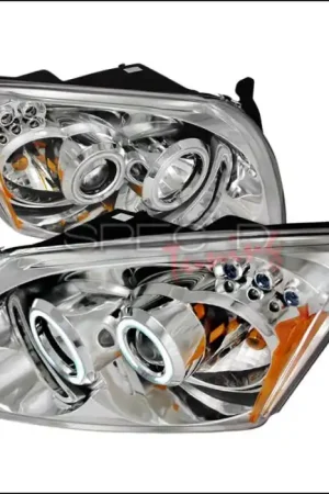 Free Delivery Dodge Caliber Spec-D CCFL Halo Projector Headlights - Chrome - 4LHP-CAL06-KS