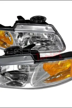 While Supplies Last Dodge Caravan Spec-D Crystal Housing Headlights - Chrome - 2LH-CAR96-DP