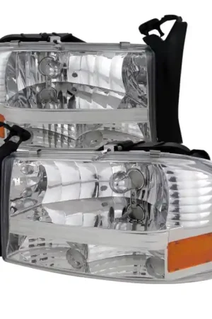 Dodge Dakota Spec-D Chrome Headlight - 2LH-DAK97-ABM Warranty Included