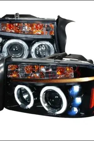 Dodge Dakota Spec-D Halo Projector Headlight Gloss - Black Housing - Smoke Lens - 2LHP-DAK97G-TM Place Order