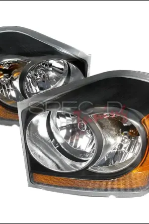 Sale Dodge Durango Spec-D Crystal Housing Headlights - Black - 2LH-DUR04JM-KS