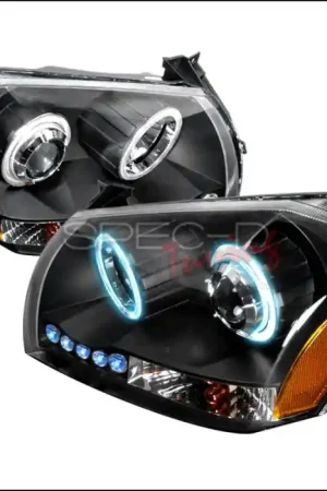 Hot Deal Dodge Magnum Spec-D CCFL Halo Projector Headlights - Black - 4LHP-MAG05JM-KS