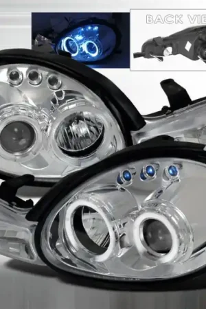 Dodge Neon Spec-D Halo LED Projector Headlights - Chrome - LHP-NEO00-TM Buy Today