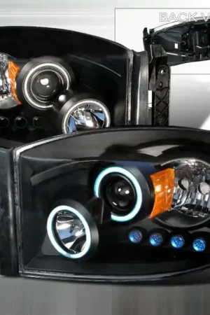 Dodge Ram Spec-D CCFL Halo Projector Headlights - Black - 4LHP-RAM06JM-KS Instant Buy