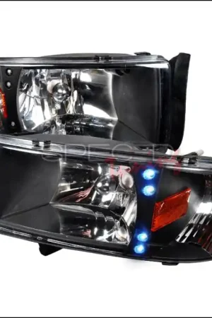 Dodge Ram Spec-D Crystal Housing LED Headlights - Black - 2LH-RAM94JM-RS Modern