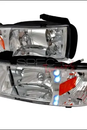 Handmade Dodge Ram Spec-D Crystal Housing LED Headlights - Chrome - 2LH-RAM94-RS