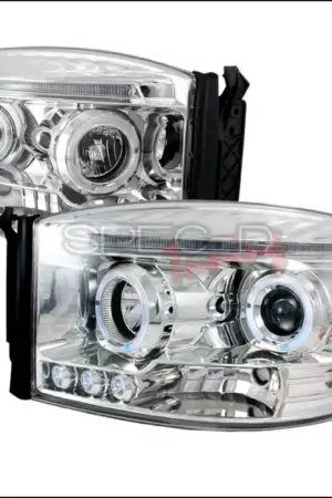 Dodge Ram Spec-D Halo LED Projector Headlights - Chrome - 2LHP-RAM06-TM One Day Deal