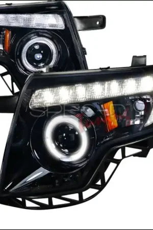 Ford Edge Spec-D Black Housing Projector Headlights - Smoked Lens Gloss - 2LHP-EDG07G-TM Save Now