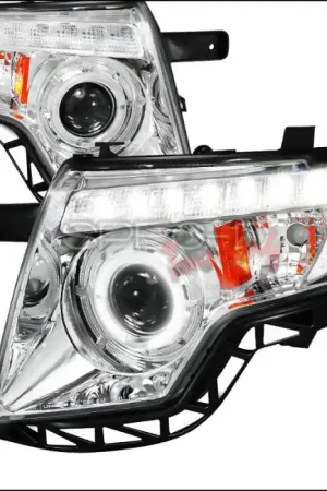 Fresh Stock Ford Edge Spec-D Projector Headlights - Chrome Housing - 2LHP-EDG07-TM