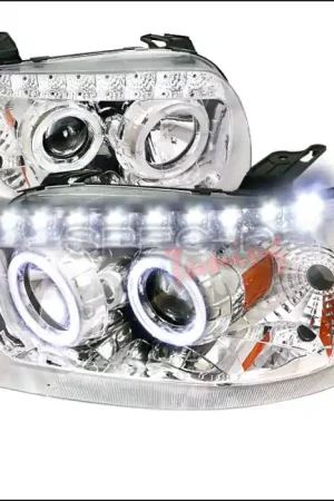 Mega Sale Ford Escape Spec-D Projector Headlights - Chrome with Amber Reflector - 2LHP-ECAP05-RS