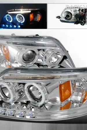 Best Seller Ford F150 Spec-D Halo LED Projector Headlights - Chrome - 2LHP-F15097-TM