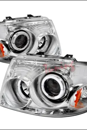 Ford Expedition Spec-D Halo Projector Headlights - Chrome - 2LHP-EPED03-KS Super Sale