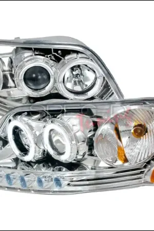 Instant Buy Ford Expedition Spec-D Halo Projector Headlights - Chrome - 2LHP-F150971PC-KS