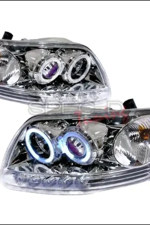 Ford F150 Spec-D CCFL Halo Projector Headlights - Chrome - 4LHP-F150971PCB-KS Today Only