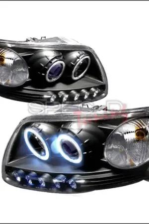 Ford F150 Spec-D CCFL Halo Projector Headlights - Chrome - 4LHP-F150971PCJMB-KS While Supplies Last