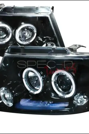 While Supplies Last Ford F150 Spec-D Halo Projector Headlight Gloss - Black Housing - Smoke Lens - 2LHP-F15004G-TM