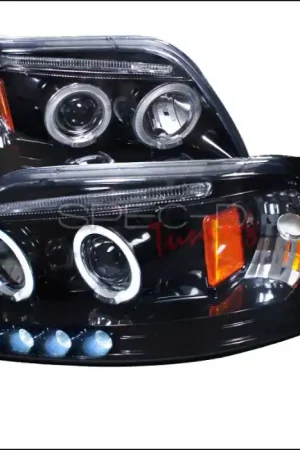 Ford F150 Spec-D Halo Projector Headlight Gloss - Black Housing - Smoke Lens - 2LHP-F15097G-TM Super Sale