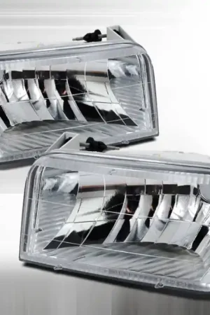Ford F250 Spec-D Crystal Housing Headlights - Chrome - LH-F15092-DP Price Drop