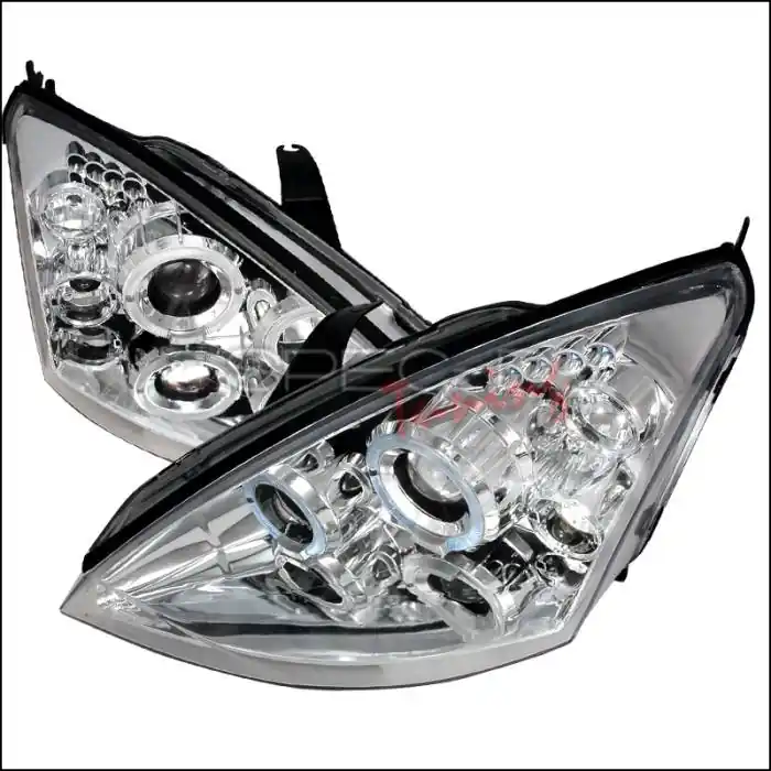 Direct From Manufacturer Ford Focus Spec-D Halo LED Projector Headlights - Chrome - 2LHP-FOC00-TM