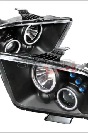 Brand New Ford Mustang Spec-D CCFL Halo Projector Headlights - Black - 3LHP-MST05JM-KS