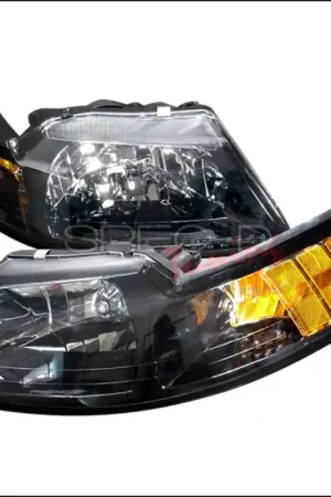 Warranty Included Ford Mustang Spec-D Crystal Housing Headlights - Black - 2LH-MST99JM-DP