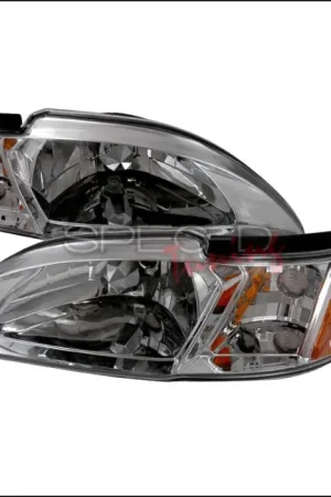 Ford Mustang Spec-D Crystal Housing Headlights - Chrome - 2LCLH-MST94-TM Big Sale