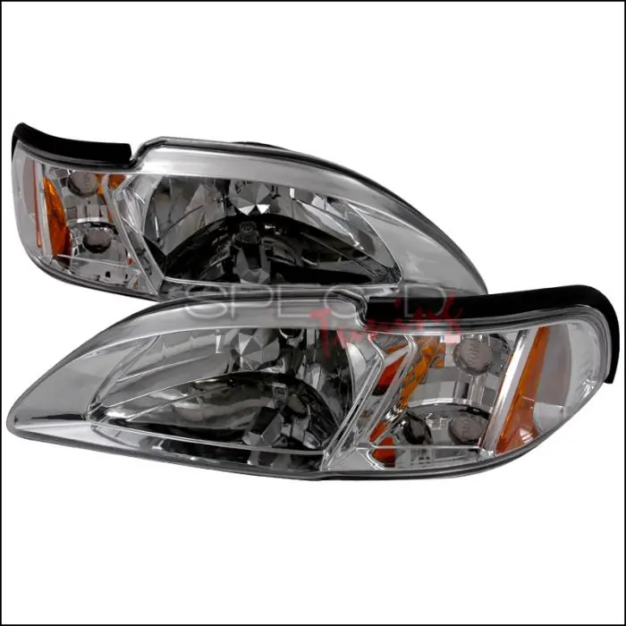 Ford Mustang Spec-D Crystal Housing Headlights - Chrome - 2LCLH-MST94-TM Big Sale