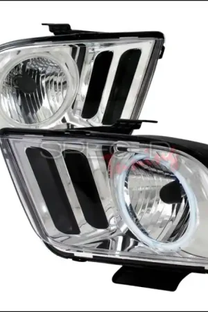 Final Sale Ford Mustang Spec-D Crystal Housing Headlights - Chrome - 3LH-MST05-KS