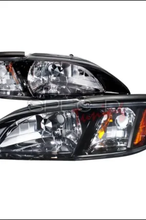 Budget Ford Mustang Spec-D Crystal Housing Headlights - Smoke Lens 1PC - 2LCLH-MST94G-TM