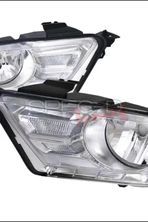 Seasonal Sale Ford Mustang Spec-D Euro Headlights - Chrome Housing - LH-MST10-RS