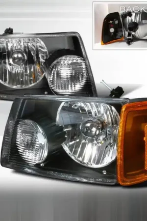 Wholesale Ford Ranger Spec-D Crystal Housing Headlights - Black - 2LH-RAN01JM-KS