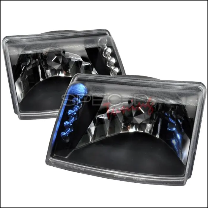 Ford Ranger Spec-D Crystal Housing Headlights - Black - LH-RAN98JM-TM Special Offer
