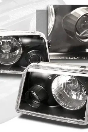 New Release Ford Ranger Spec-D Projector Lights - Black - LHP-RAN93JM-APC