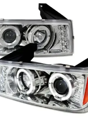GMC Canyon Spec-D Halo LED Projector Headlights - Chrome - 2LHP-COL04H-TM Weekend Sale