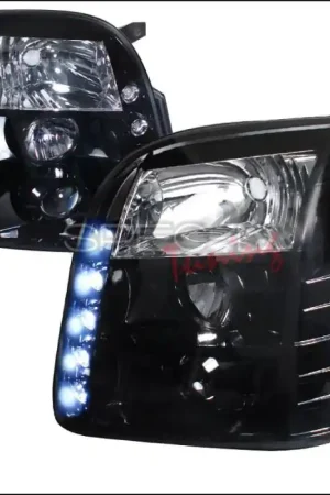 GMC Denali Spec-D Halo Projector Headlight Gloss - Black Housing - Smoke Lens - 2LHP-DEN07G-TM Price Drop