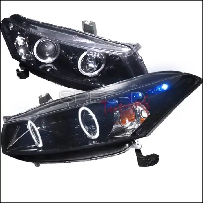 Honda Accord Spec-D Black Housing Projector Headlights - Smoked Lens Gloss - 2LHP-ACD082G-TM Price Drop