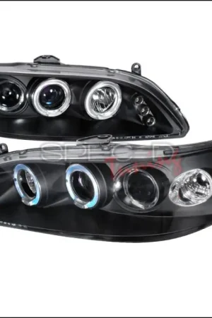 Honda Accord Spec-D Halo LED Projector Headlights - Black - 2LHP-ACD98JM-TM Instant Buy