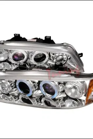 Honda Accord Spec-D Halo LED Projector Headlights - Chrome - 2LHP-ACD94-TM Free Delivery